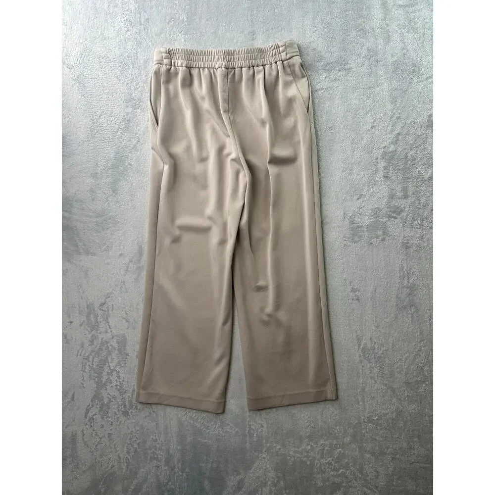 Nicole Miller Wide-Leg Tie-Front Pants • Taupe • Size S - Picture 2 of 5